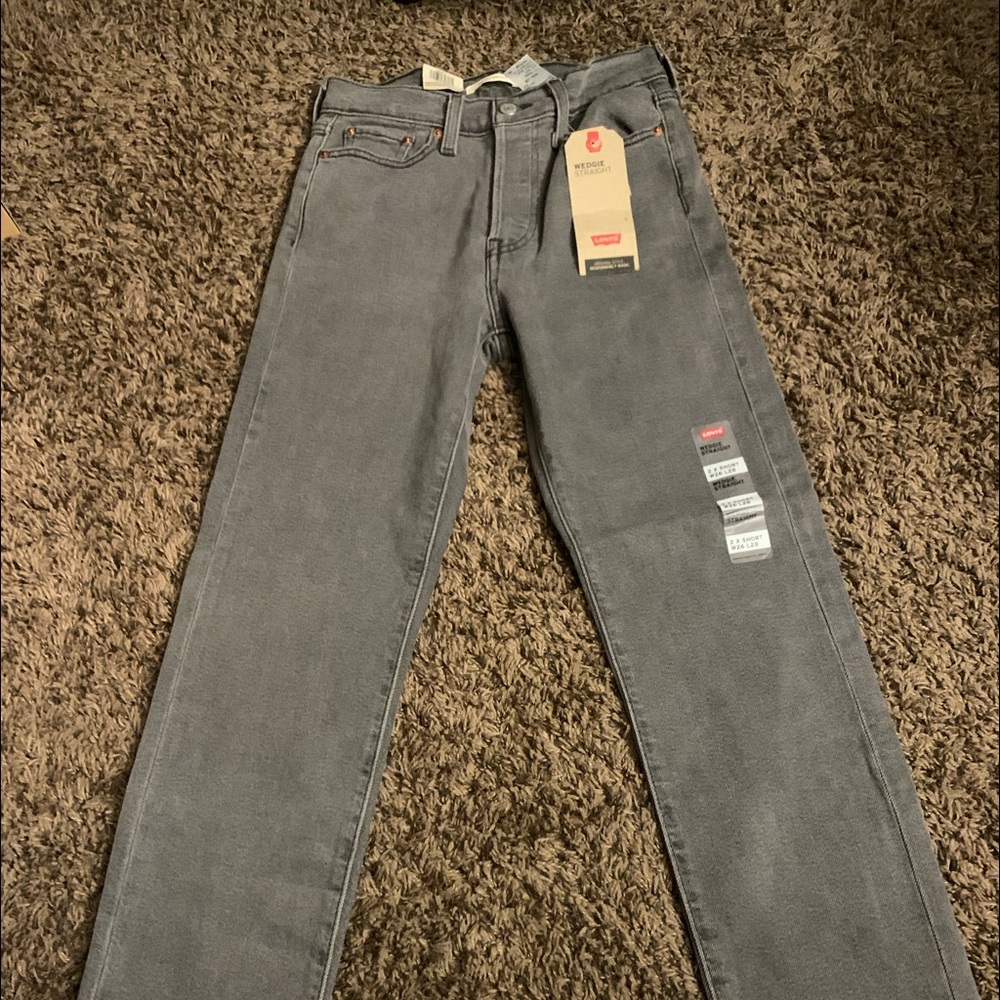 NEW Levi's Women's High-Rise Wedgie Straight Cropped Jeans - Cosmic Comet 26x28